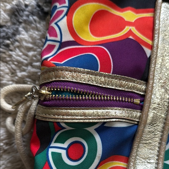 Coach Multicolor Poppy Collection Signature C Pattern Purse - Picture 3 of 15